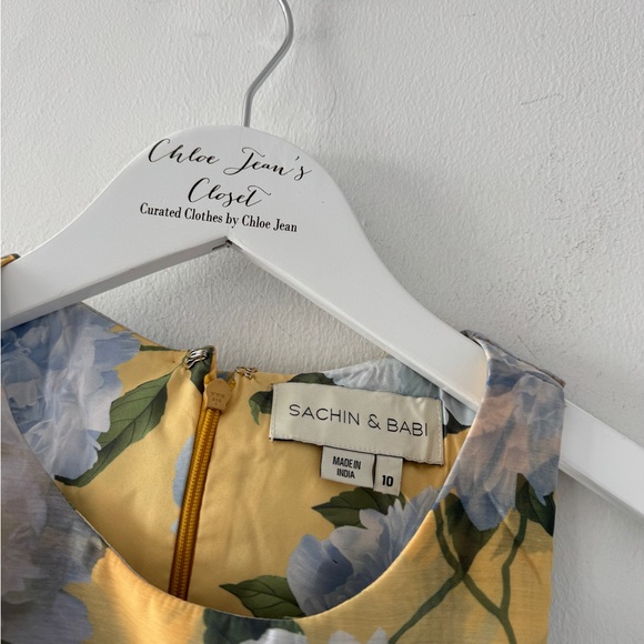 SACHIN & BABI Kate Floral Print Sleeveless Gown 10 - Picture 11 of 11